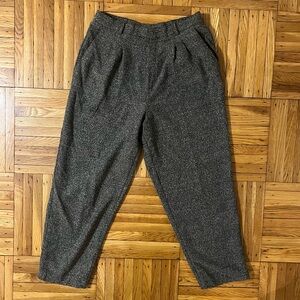 Vintage 90s High Rise Grey Tapered Pants Size 14P Petite